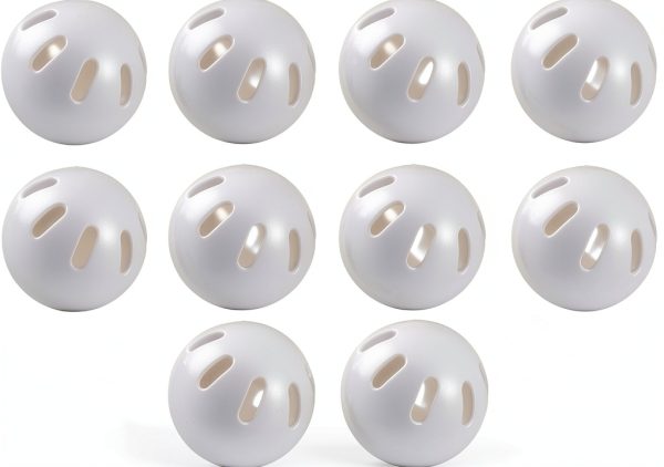 Wiffle Baseballs 12 Pack Plastic White-0