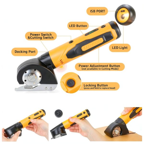 VYRALOFT 4V Multi-Tool Rotary Kit Yellow SDRL-01-1