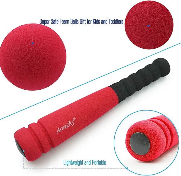 Aoneky Baseball Bats for Toddlers Soft Foam-4