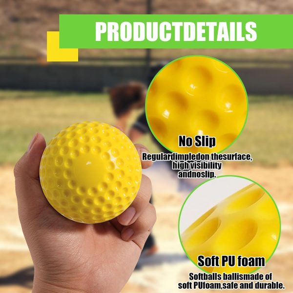 Yellow Plastic Baseballs POPFRO Sports-1