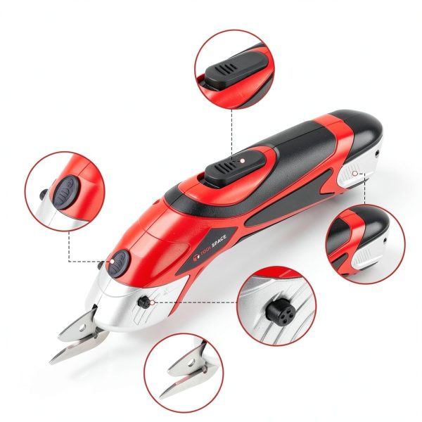 T TOOLSPACE 4V Cordless Scissors Red Black-1