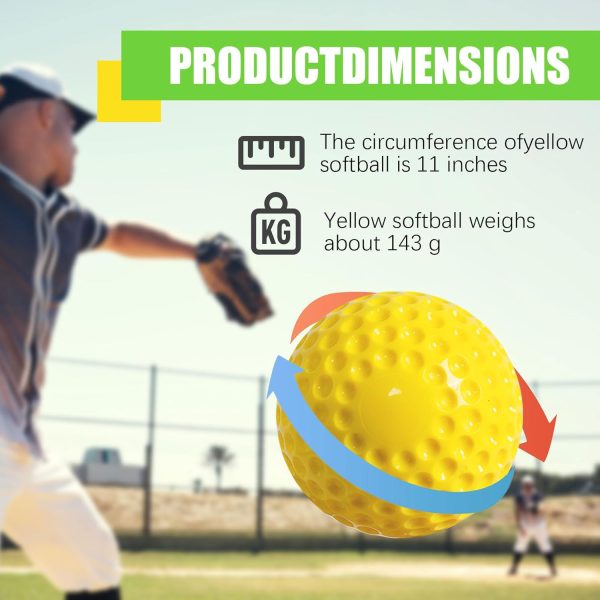Yellow Plastic Baseballs POPFRO Sports-2