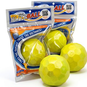 Blitzball Plastic Baseball Set Yellow 4‑Pack-0