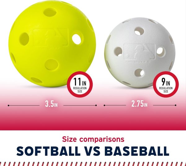 Franklin Sports 90mm Yellow Softball Pack Kids-2