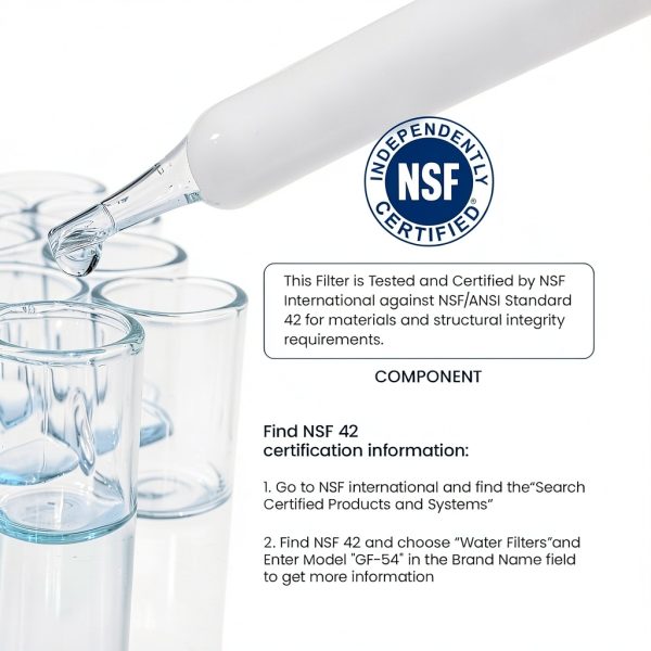 GLACIER FRESH Replacement for GE Profile Opal Ice Maker Filter,NSF 42 Certified, ge Opal ice Maker Filter, Easy Install, 4 Pack-6