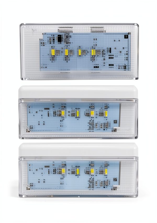 NEW 2 Pcs W10515057 & 1 Pc W10515058 LED Light SET With Tapered Lens and Bezel compatible for Whirlpool, Kenmore, Maytag, KitchenAid, Refrigerators, WPW10515057 AP6022533 PS11755866-2
