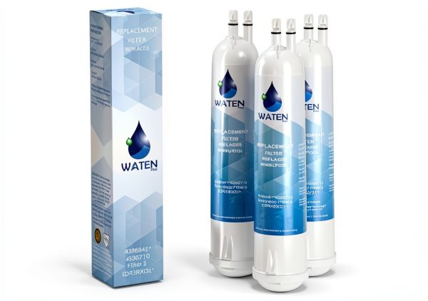 Water Filter Replacement HAUSTASK 3 Pack Coconut Carbon for Whirlpool-0