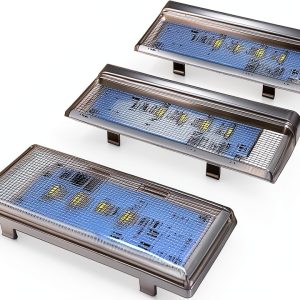 NEW 2 Pcs W10515057 & 1 Pc W10515058 LED Light SET With Tapered Lens and Bezel compatible for Whirlpool, Kenmore, Maytag, KitchenAid, Refrigerators, WPW10515057 AP6022533 PS11755866-0