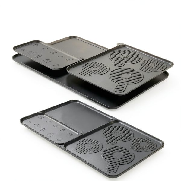 Sliding Pad for Ninja Swirl by Creami Ice Cream and Soft Serve Maker NC700/500/300-25“ x 15” countertop mat, silicone mat with drainage groove, thickened design to reduce vibration noise（Black）-2