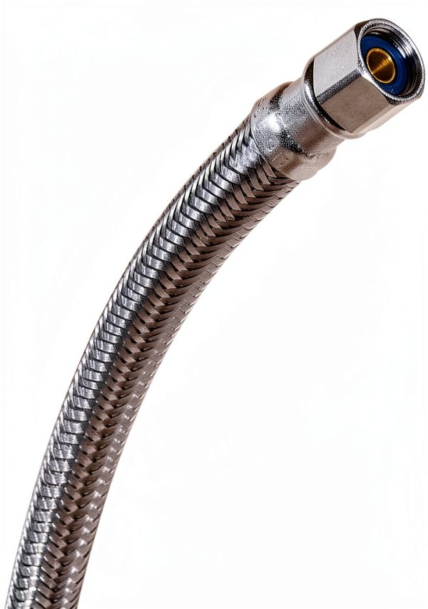 Certified Appliance Accessories Ice Maker Water Line, 5 Feet, PVC Core with Premium Braided Stainless Steel, Silver-2