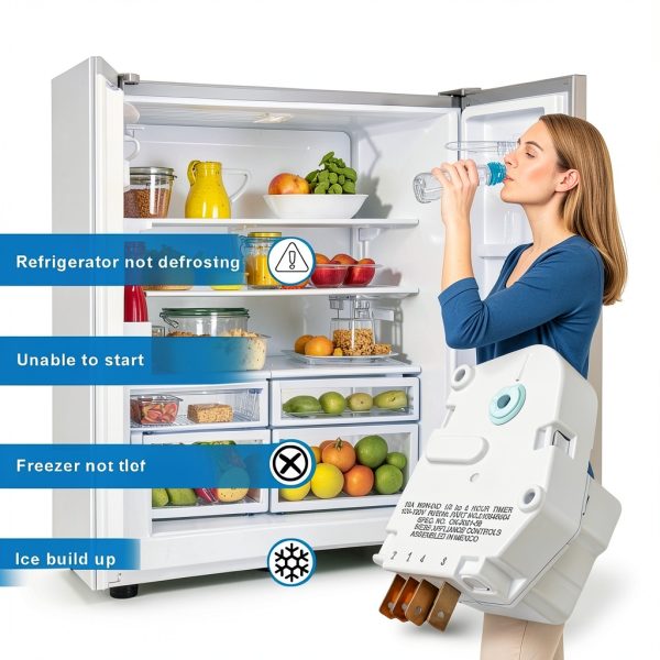 Refrigerators Defrost Timer Ketofa 215846604 120V 6Hr 21Min White-3