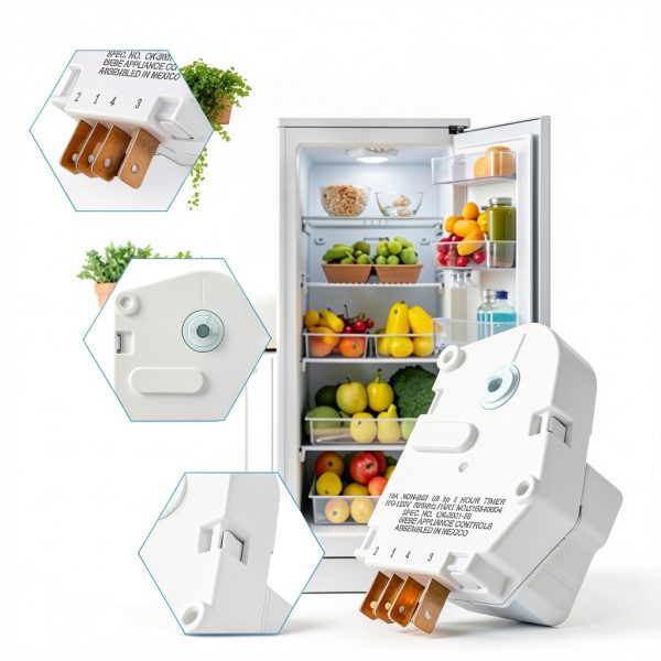 Refrigerators Defrost Timer Ketofa 215846604 120V 6Hr 21Min White-2